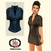 :: FineRain creations.::Elina Blouse Navy