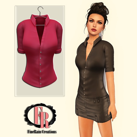 :: FineRain creations.::Elina Blouse Red