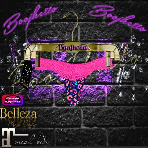 {Boojhetto}*PG* leopard pink thong