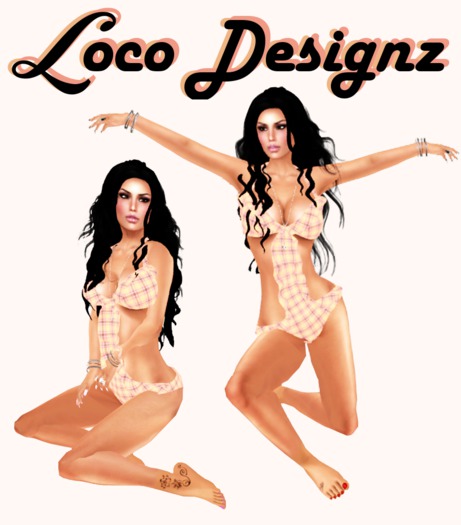 ::LD:: Green Pink Yellow Brown Polka Dot Bandeau Bikini [BOXED]