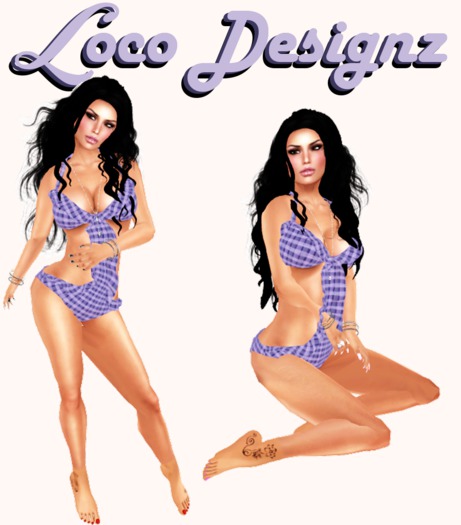 ::LD:: Green Pink Yellow Brown Polka Dot Bandeau Bikini [BOXED]