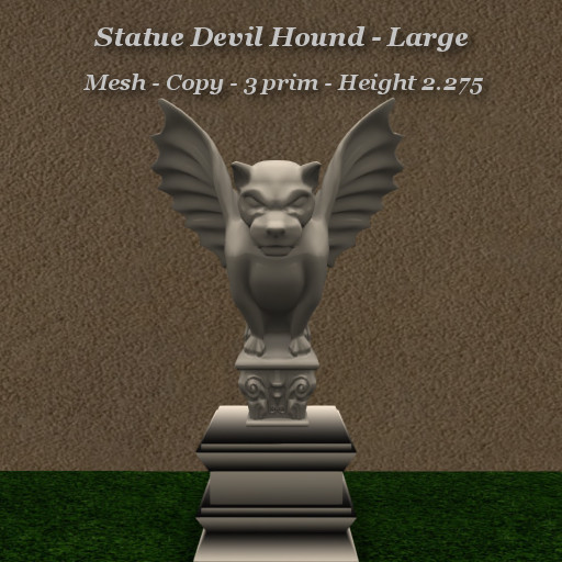 Statue Devil Hound Lge