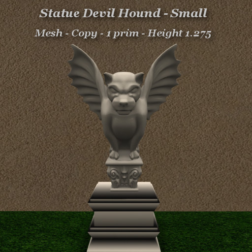 Statue Devil Hound Med