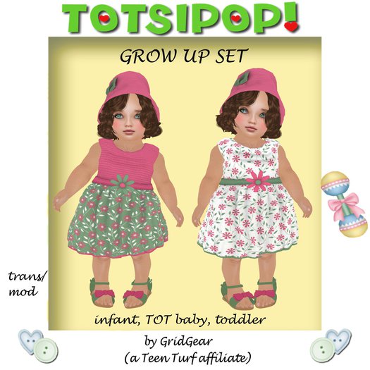TOTSIPOP! Set Of Three Flower Dress Set
