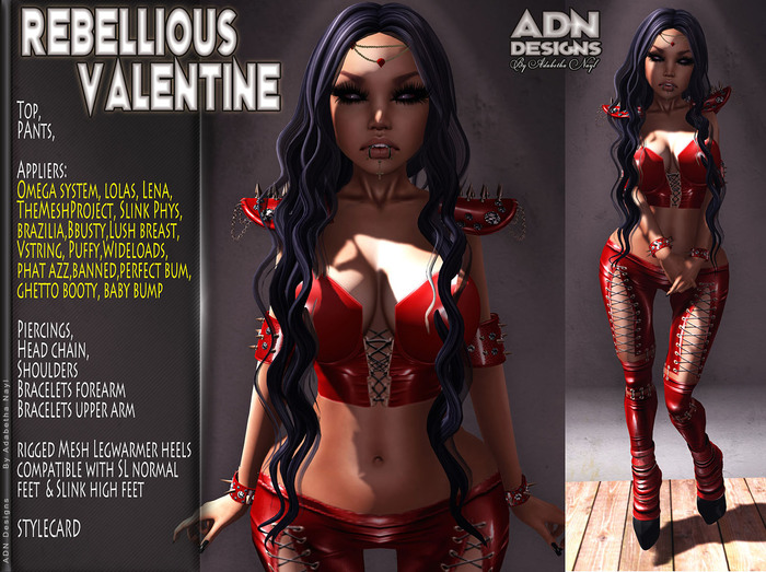 [ADN] REBELLIOUS VALENTINE (Appliers Included) (Wear to Unpack)