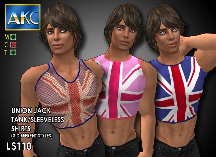 AKC 3 Union Jack Sleeveless Tanks Bag