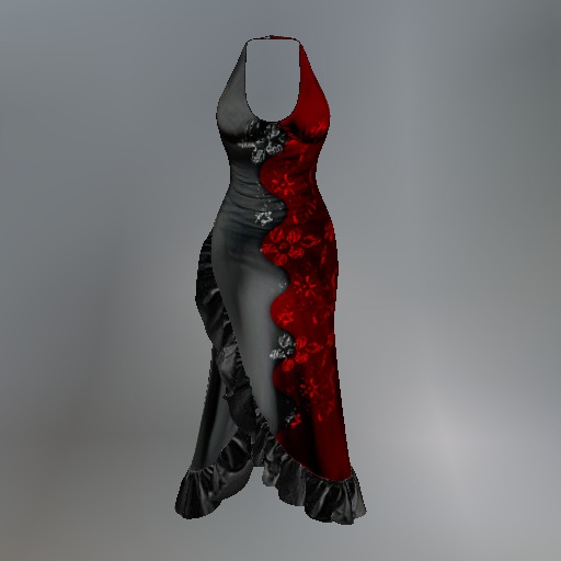 Gothic Squiggle Mesh Dress