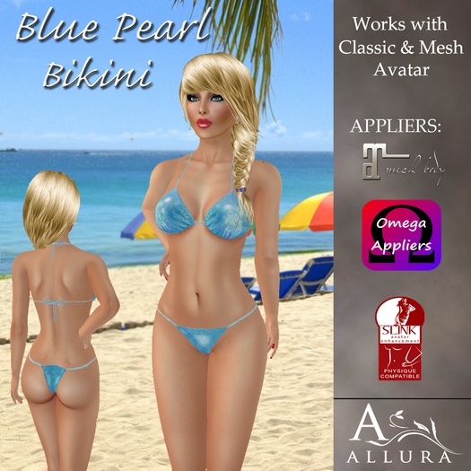 ~ALLURA~Blue Pearl Bikini