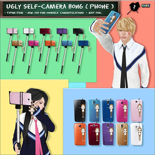 * yoyo9 * ugly phone selcabong A,B set(black)