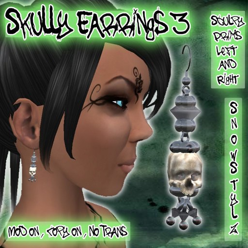 Skully Earrings No.3 *SnoWStylZ*
