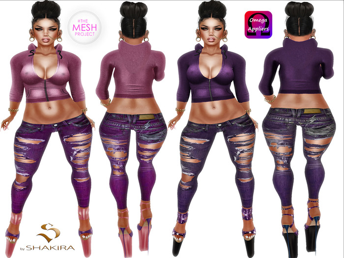 pink purple outfit