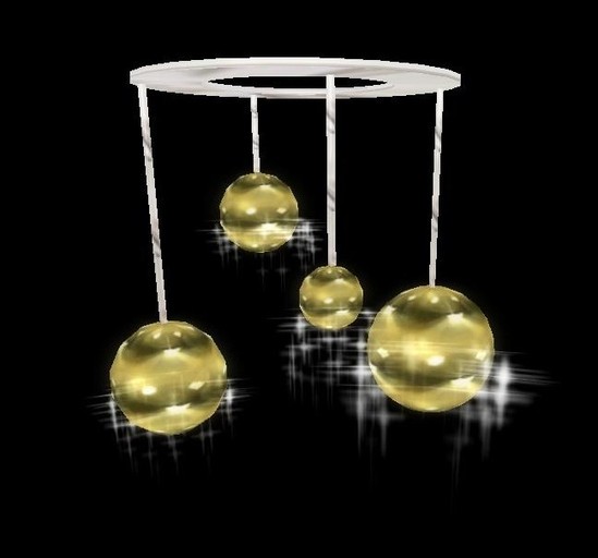 H.E.D. Gold Orb Chandelier Short