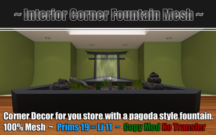 Interior Corner Fountain Mesh