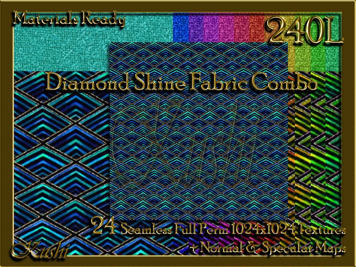 Diamond Shine Fabric Combo Seamless Textures Materials Ready Full Perms 1024x1024