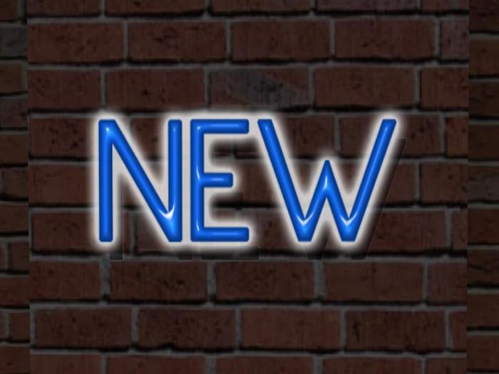 Blue Neon Shop Sign - NEW