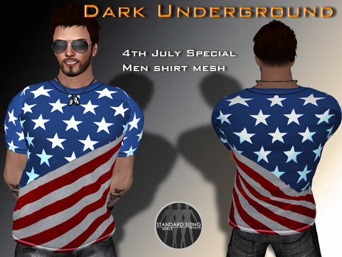 4th July classic shirt male mesh