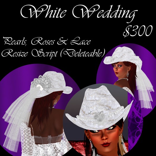 ! DD - White Wedding Hat