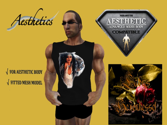(NIRAMYTH) - AESTHETIC  squaw Tank Top - Fitted Mesh