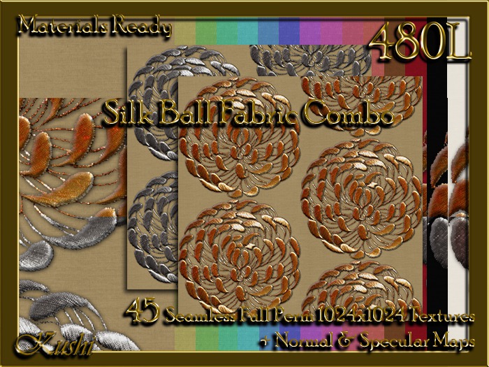 Silk Ball Combo Seamless Textures Materials Ready Full Perms 1024x1024