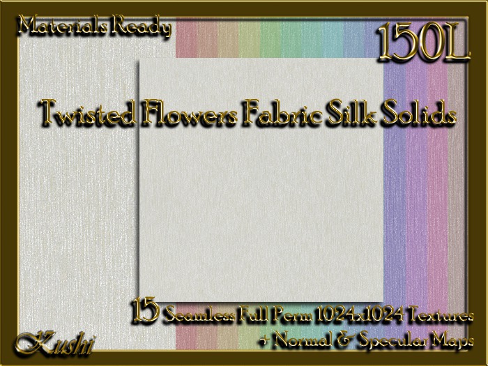 Twisted Flowers Silk Fabric Solids Seamless Textures Materials Ready Full Perms 1024x1024
