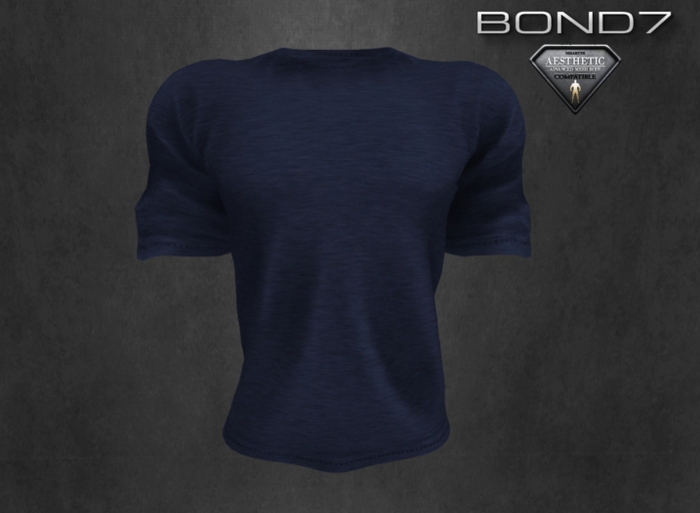 *BOND7* Basic Tee (Blue)-Aesthetic