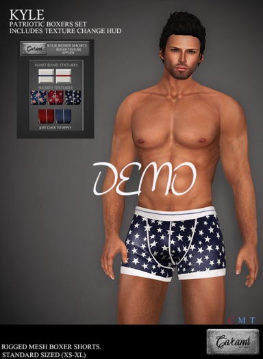 .::Carami::. Kyle - DEMO Patriotic Boxers