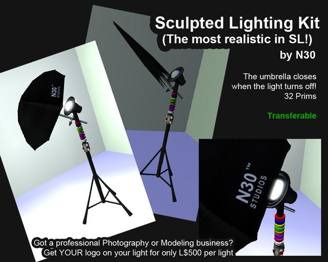 N30 Black Realistic Umbrella Lighting Kit 3.0  [17 PRIM]