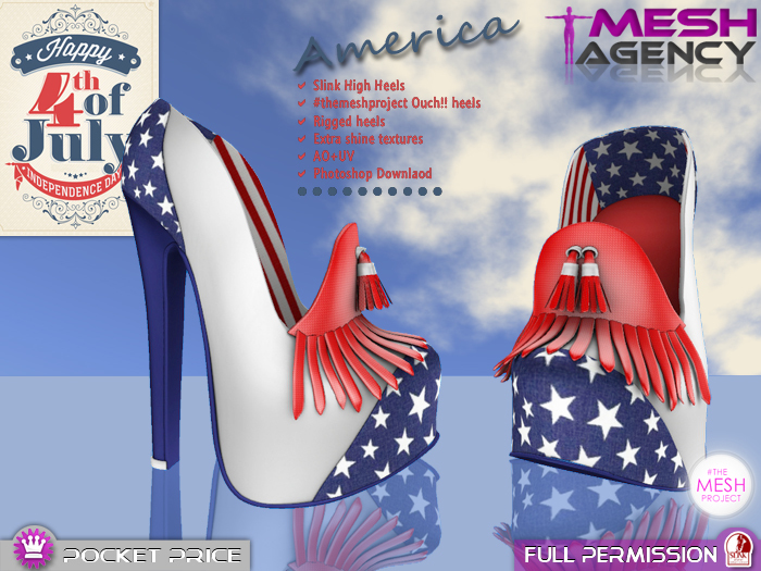 Slink + themeshproject - High Heels "America"  - FULL PERM