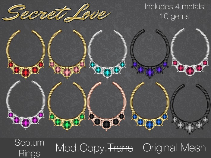 {Secret Love} Septum Ring (Original Mesh)