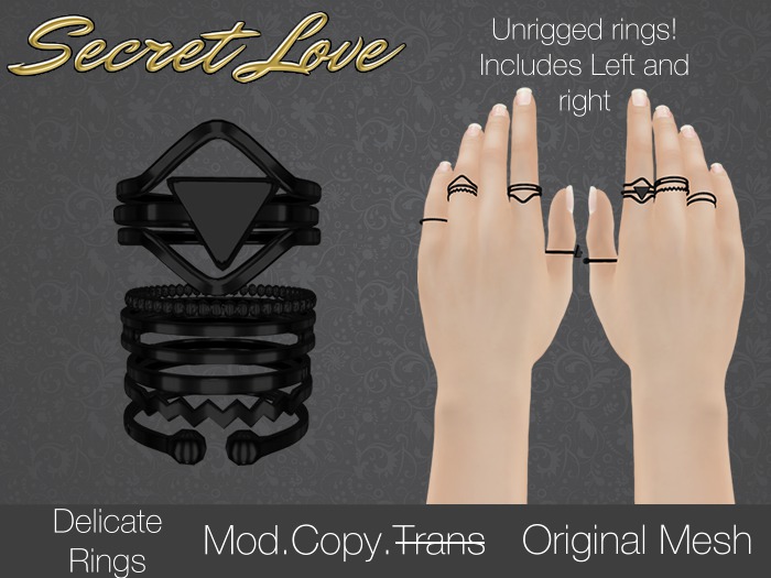 {Secret Love} Delicate -Black (original mesh)