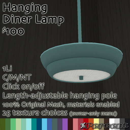 %Diner Lamp (Multi) *MESH* Delivery Box