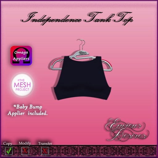 *E.D.* Independence Tank ~ White/Red Bow ~ Shopping Tote (Add)