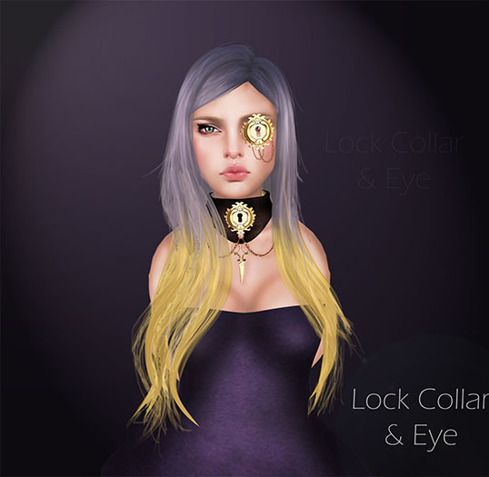 Una.My Lock Collar. Goldbrown