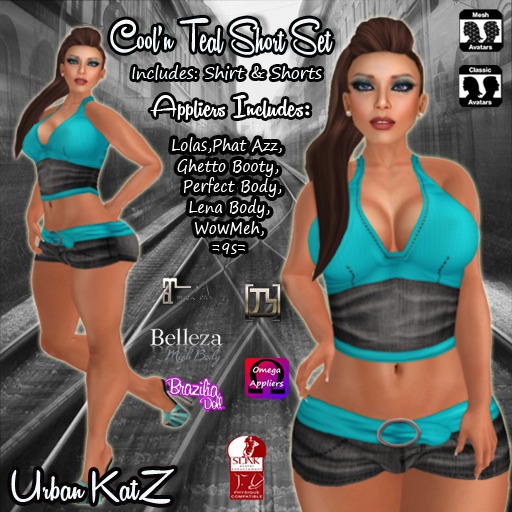 Cool'n Teal Short Set