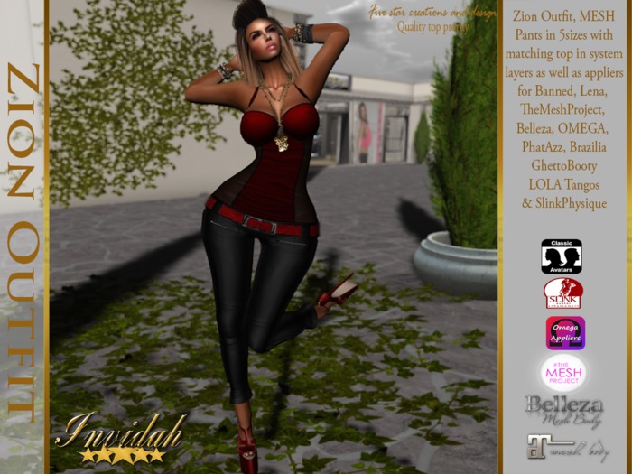 Invidah*Sanchia Outfit BLK/GOLD (Bagged WEAR or Rezz to unpack)