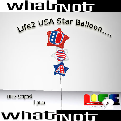 WhatNot Life2 USA Star Balloon