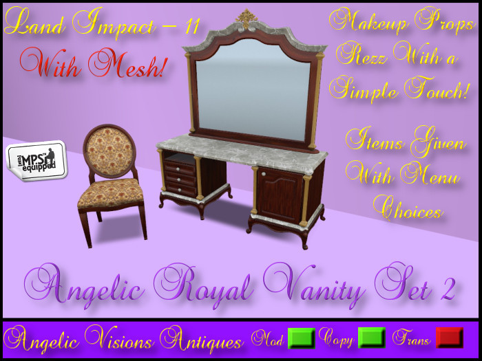 Angelic Royal Vanity Set 2 Boxed