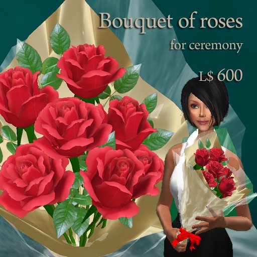 Bouquet of roses for ceremony