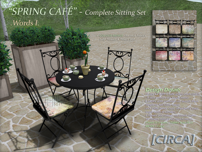 [CIRCA] - "Spring Cafe" - Complete Sitting Set - Words 1