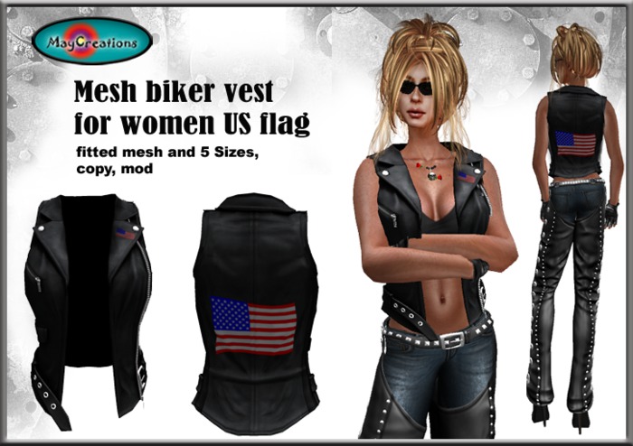 MayCreations mesh biker vest for women DEMO