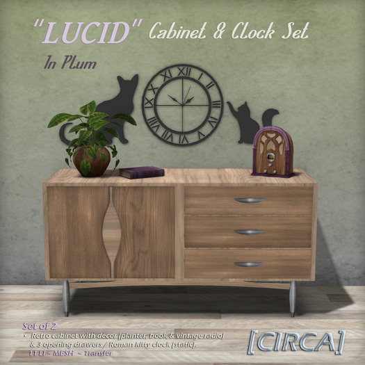 [CIRCA] Pkg - "Lucid" - Area Rug - Plum Leaves