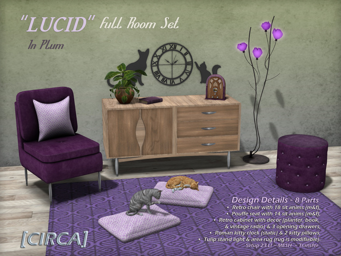 [CIRCA] - "Lucid" - Full Room Set - In Plum