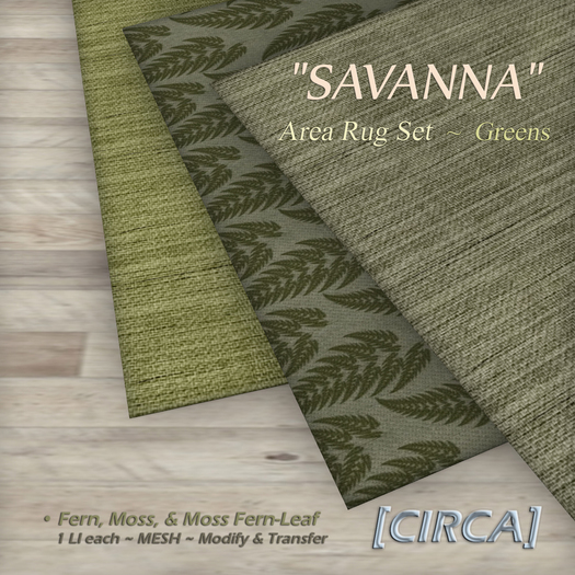 [CIRCA] Pkg - "Lucid" - Area Rug - Plum Leaves