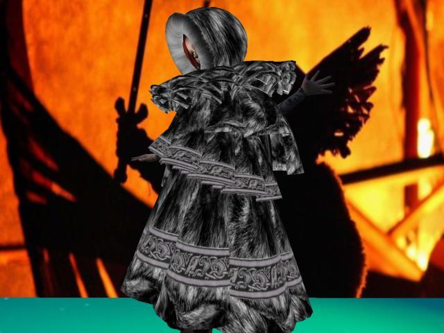 Native Alaskan Black & White Parka, Boxed