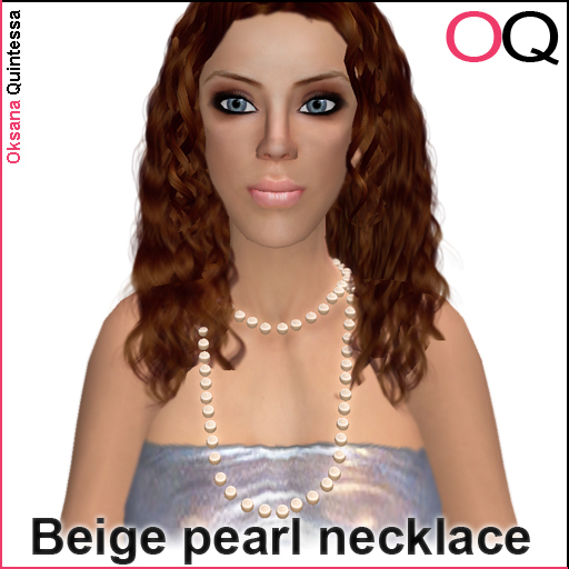 Beige pearl necklace