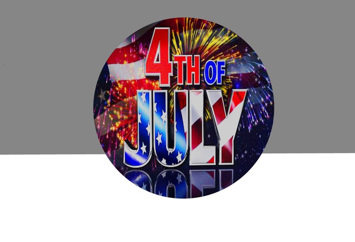 4th of July Happy Fourth Button! MESH