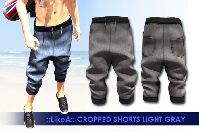 ::LikeA:: CROPPED SHORTS BLACK