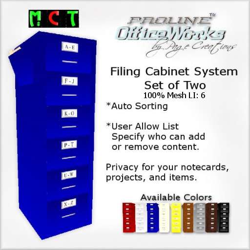 ProLine OfficeWorks Mesh File Cabinet Pair - Blue