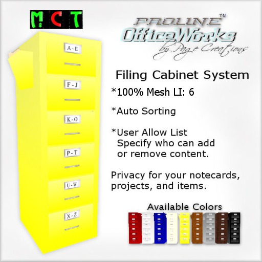 ProLine OfficeWorks Mesh File Cabinet - Yellow