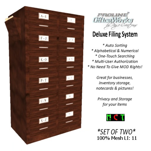 ProLine Deluxe Mesh File Cabinet Pair - Wood